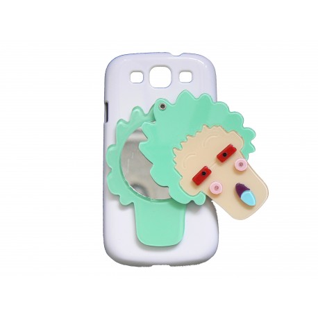 Coque pour Samsung Galaxy S3 / I9300 rockeur vert miroir + film protection écran offert