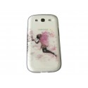 Coque pour Samsung Galaxy S3 / I9300 transparente papillons roses + film protection écran offert