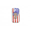 Coque pour Samsung Galaxy S3 / I9300 tête de mort drapeau USA/Etats-Unis + film protection écran offert