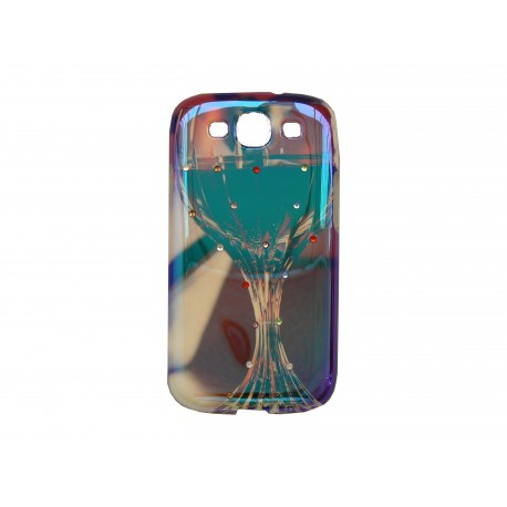 Coque pour Samsung Galaxy S3/I9300 coupe strass + film protection écran offert