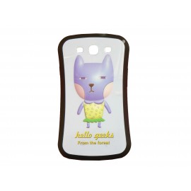 Coque silicone pour Samsung Galaxy S3 / I9300 chien + film protection écran offert