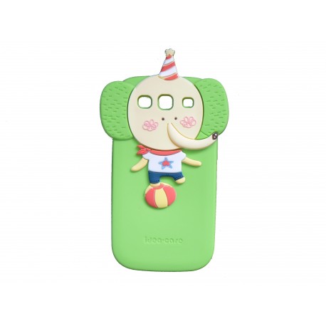 Coque silicone verte pour Samsung Galaxy S3 / I9300 éléphant + film protection écran offert