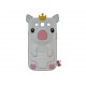 Coque silicone pour Samsung Galaxy S3 / I9300 cochon blanc + film protection écran offert