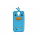 Coque silicone pour Samsung Galaxy S4 / I9500 poussin bleu turquoise + film protection écran offert