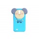 Coque silicone bleue pour Samsung Galaxy S4 / I9500 koala oreilles grises + film protection écran offert