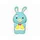 Coque silicone pour Iphone 4 lapin bleu + film protection écran offert