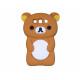 Coque silicone pour Samsung Galaxy S3 / I9300 ourson marron + film protection écran offert