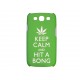 Coque pour Samsung Galaxy S3 / I9300 verte "keep calm" + film protection écran offert