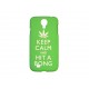 Coque  pour Samsung Galaxy S4 / I9500 verte "keep calm" + film protection écran offert