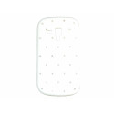 Coque silicone pour Samsung Galaxy Trend/S7560  blanche strass + film protection écran offert