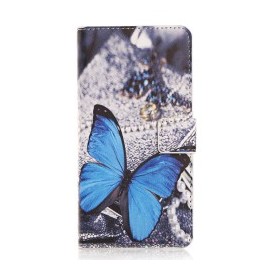 Pochette pour Alcatel POP C7 papillon bleu